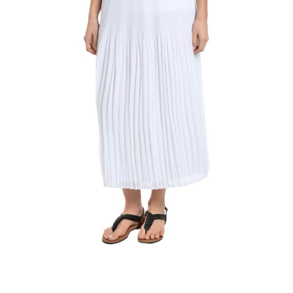 NY Collection White Maxi Skirt